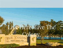 Tablet Screenshot of colonytx.com